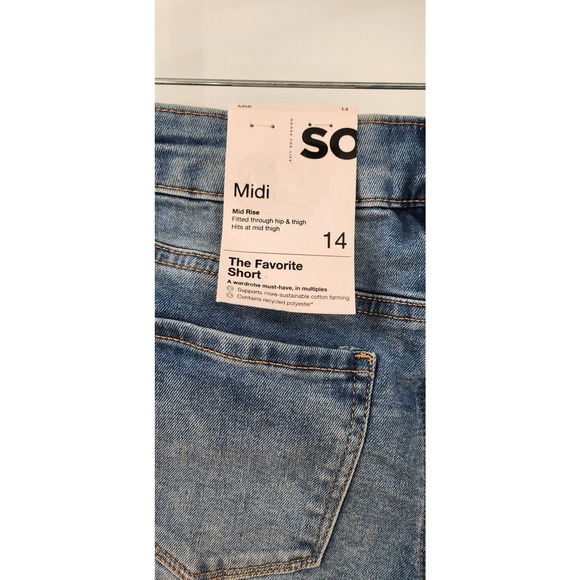 New NWT So Girls Mid Rise Favorite Lace Detail Shorts Size 14 - Picture 5 of 5